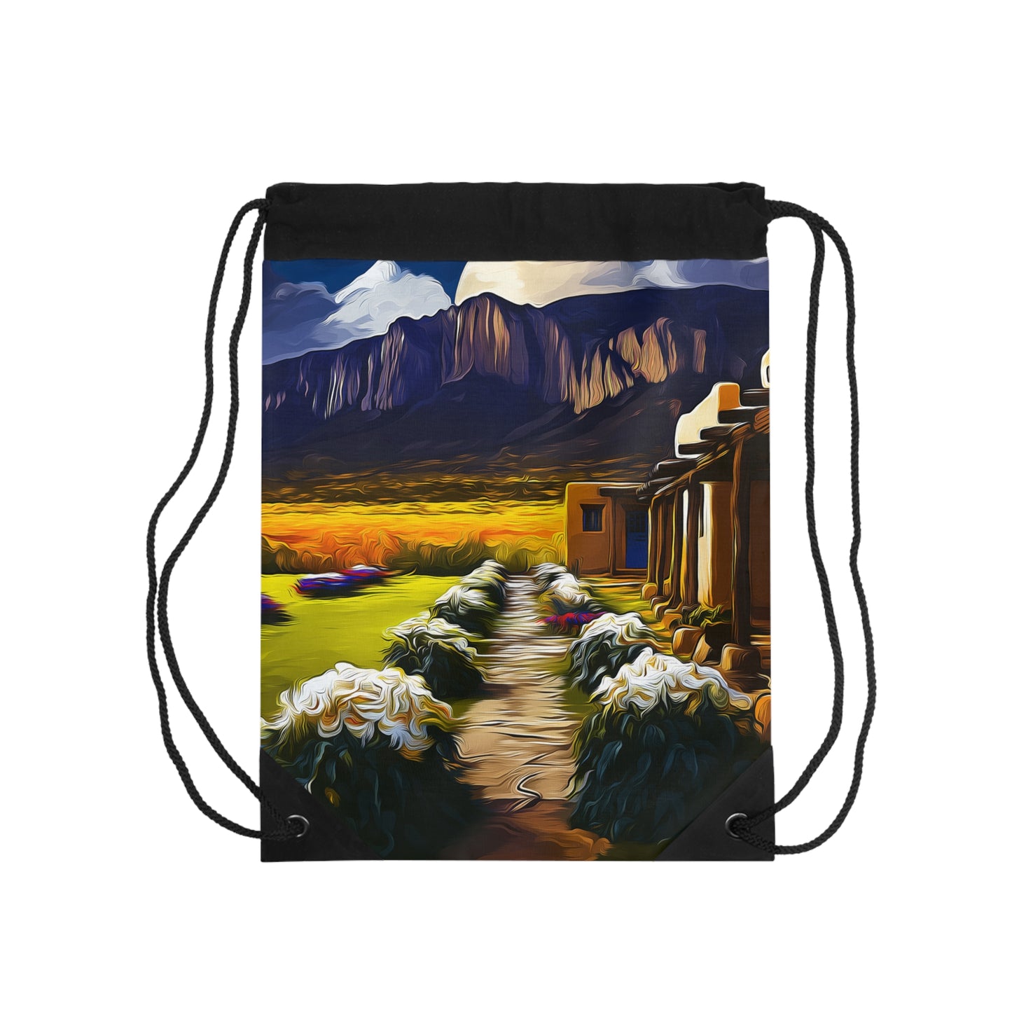 Artistic Landscape Drawstring Bag | Boho Style Tote | Gym Sack | Nature Lover Gift | Travel Accessory | Fun Outdoor Gear