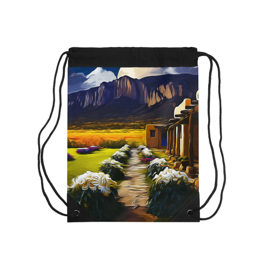 Artistic Landscape Drawstring Bag | Boho Style Tote | Gym Sack | Nature Lover Gift | Travel Accessory | Fun Outdoor Gear