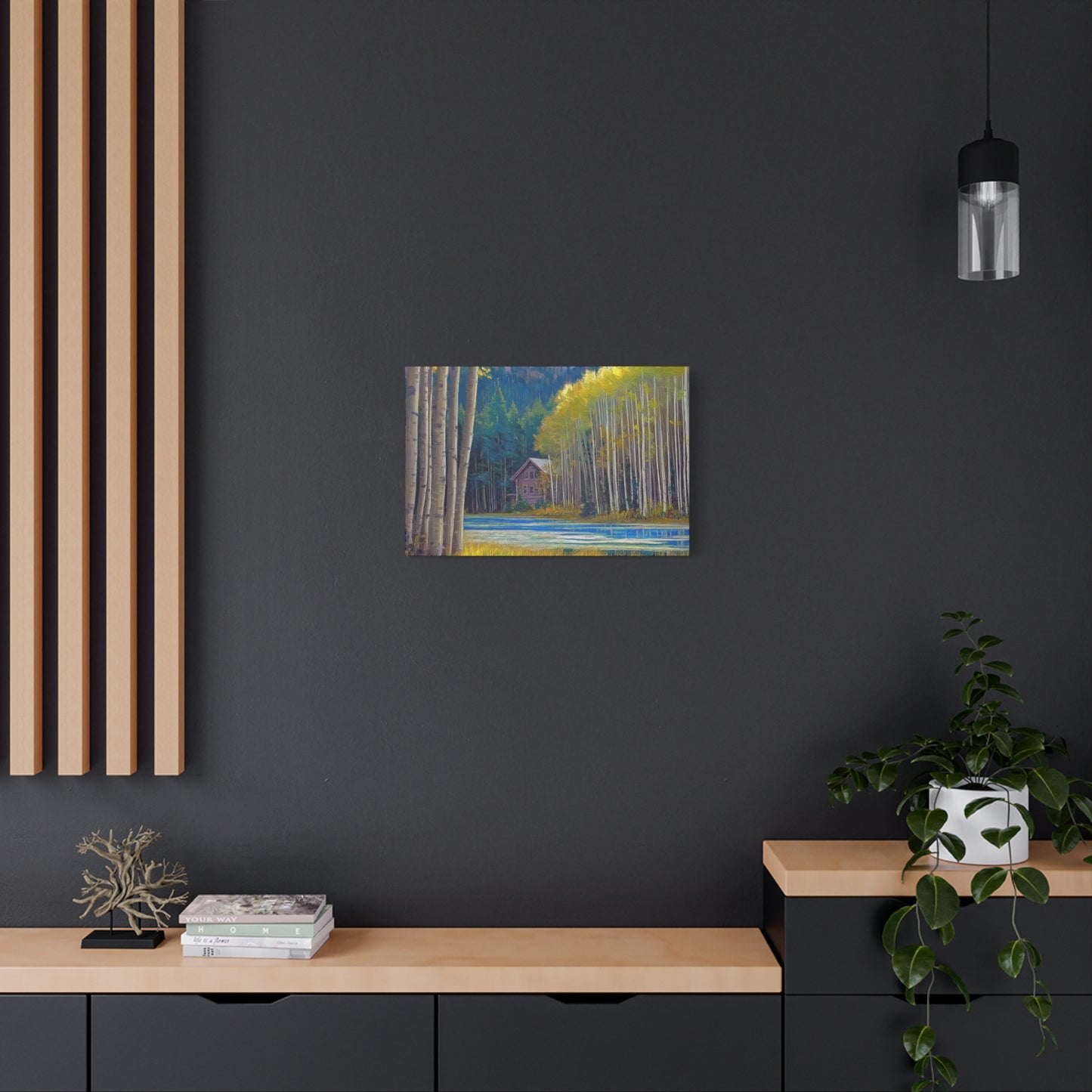 Canvas Wall Art - Rocky Mountain Lake V