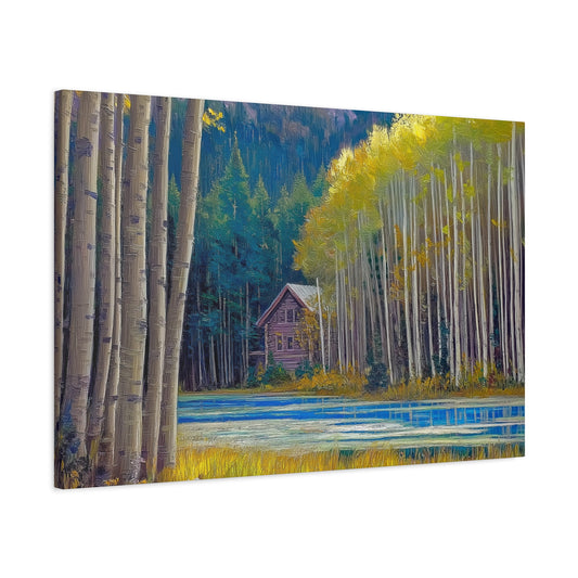 Canvas Wall Art - Rocky Mountain Lake V