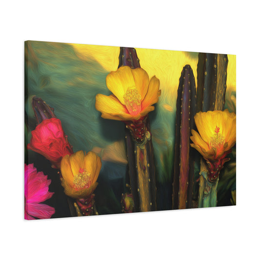 Canvas Print - Cacti Bold Flowers SFC