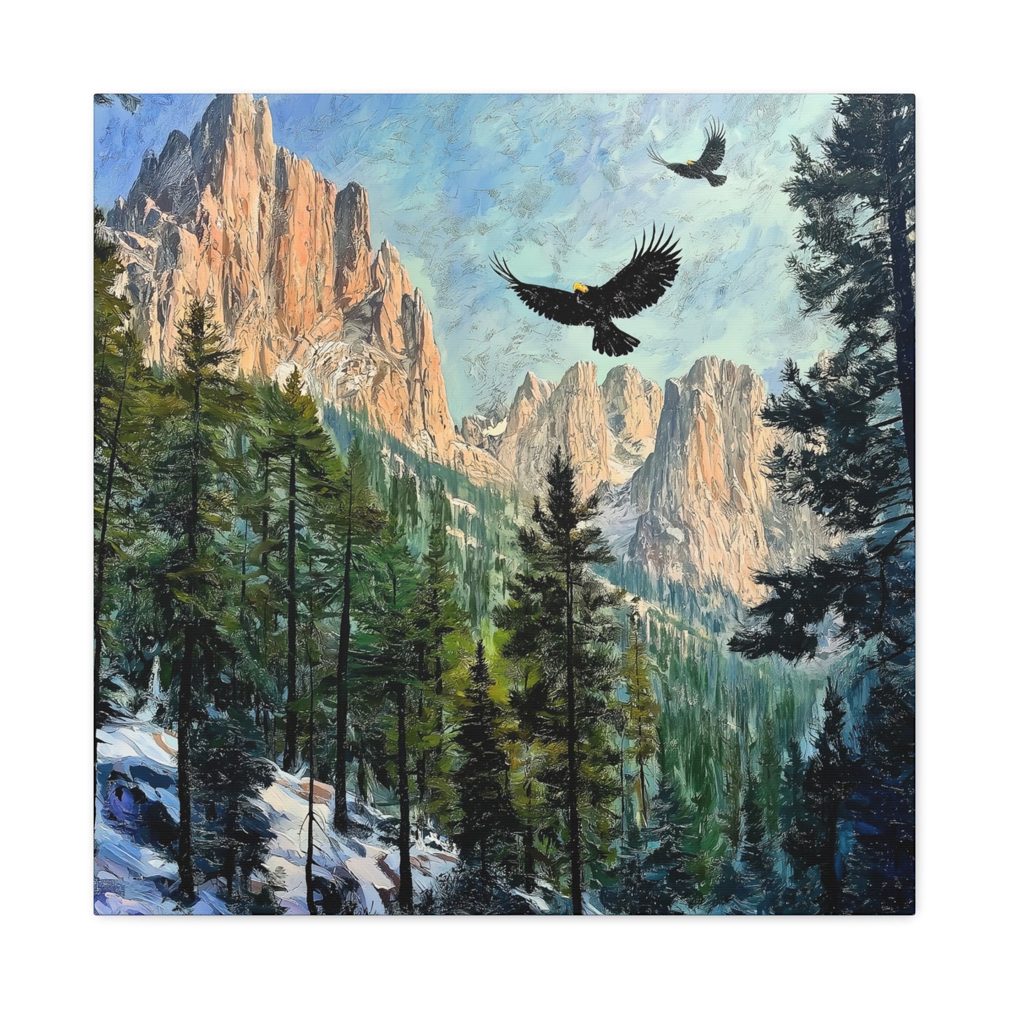 Rocky Mountain Winter Landscape