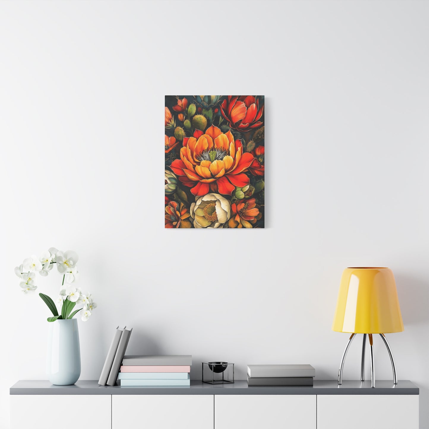 Vibrant Bold Floral Canvas Art -