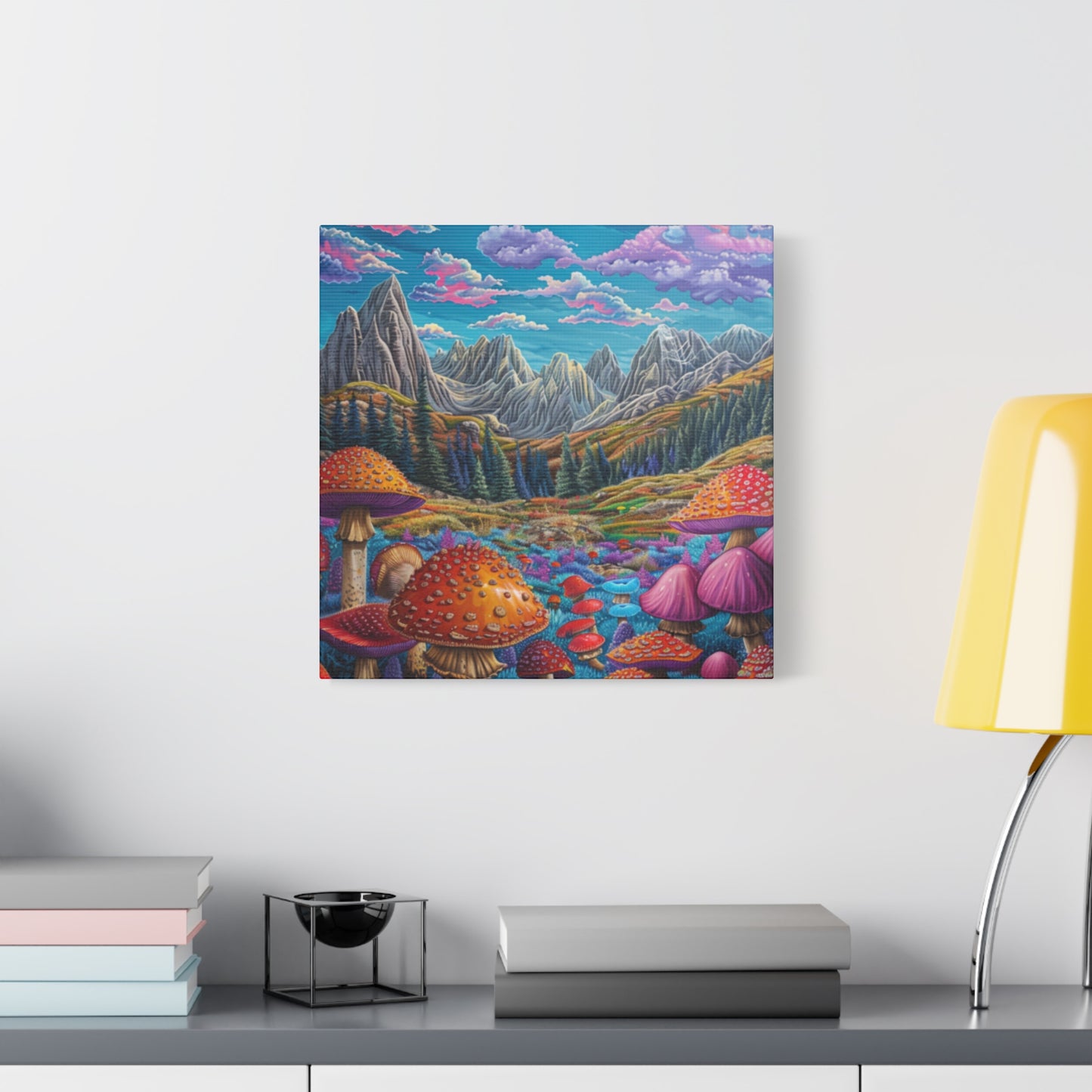 Canvas Print - Rocky Mountain Mushroom Field