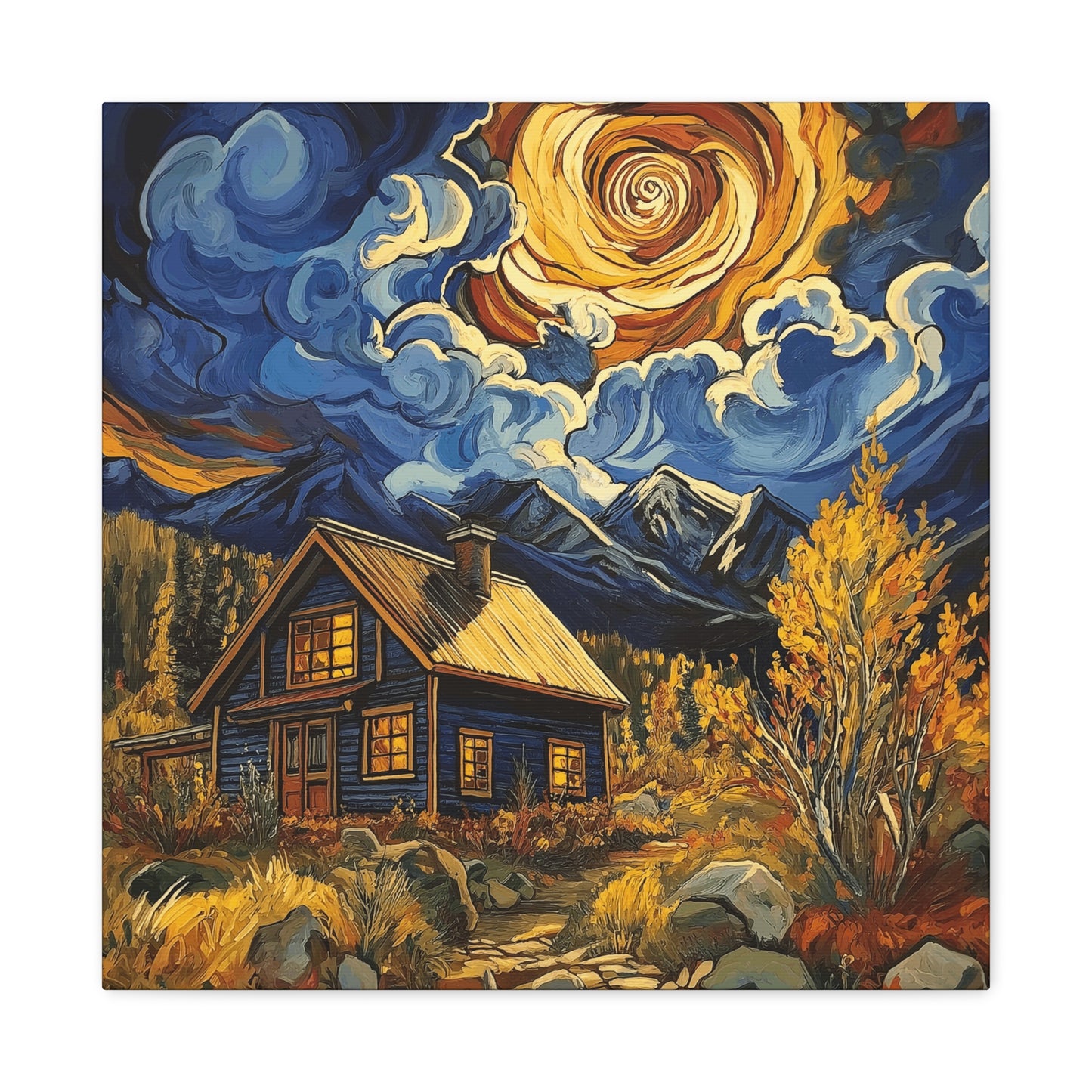 Rustic Colorado Cabine Canvas Art