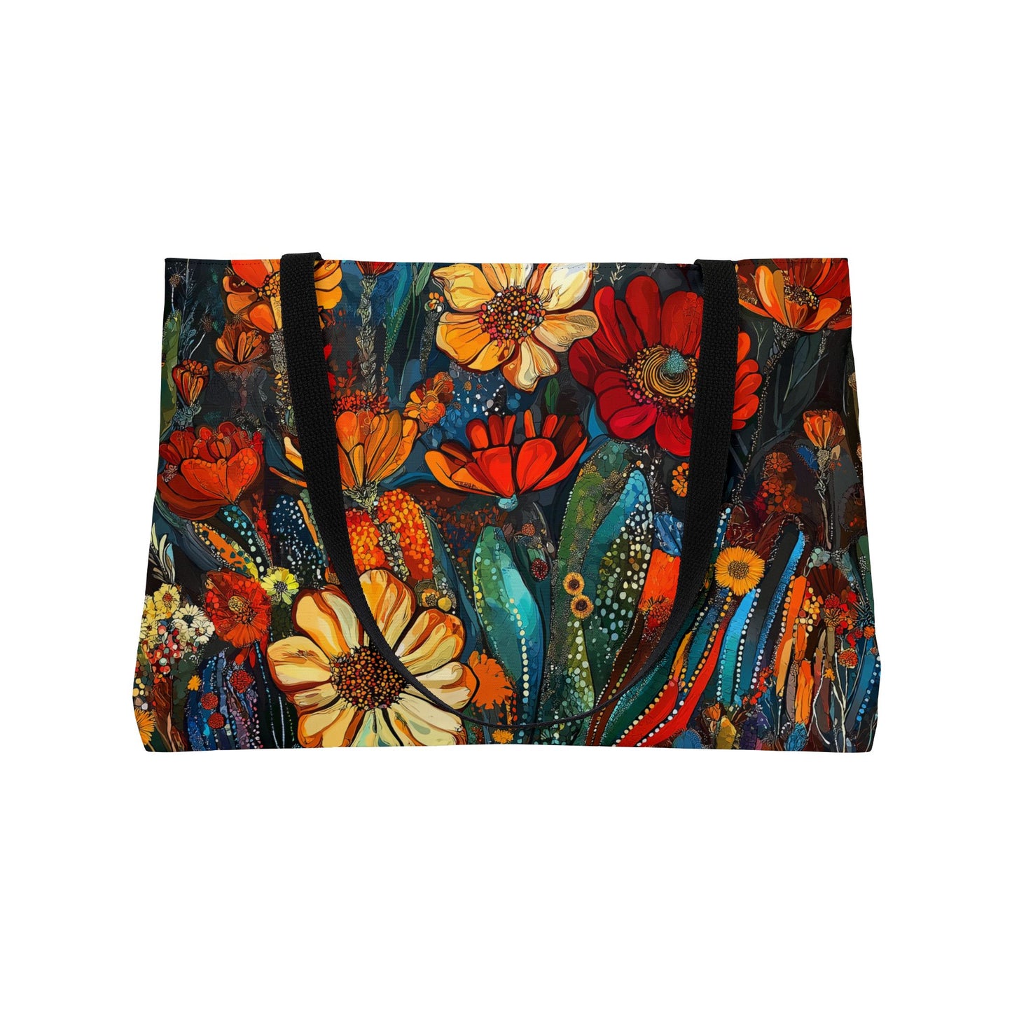 Vibrant Floral Weekender Tote Bag for Travel, Beach, Gym - Stylish Bag for Summer, Mother's Day, Weekend Getaways, Eco-friendly!