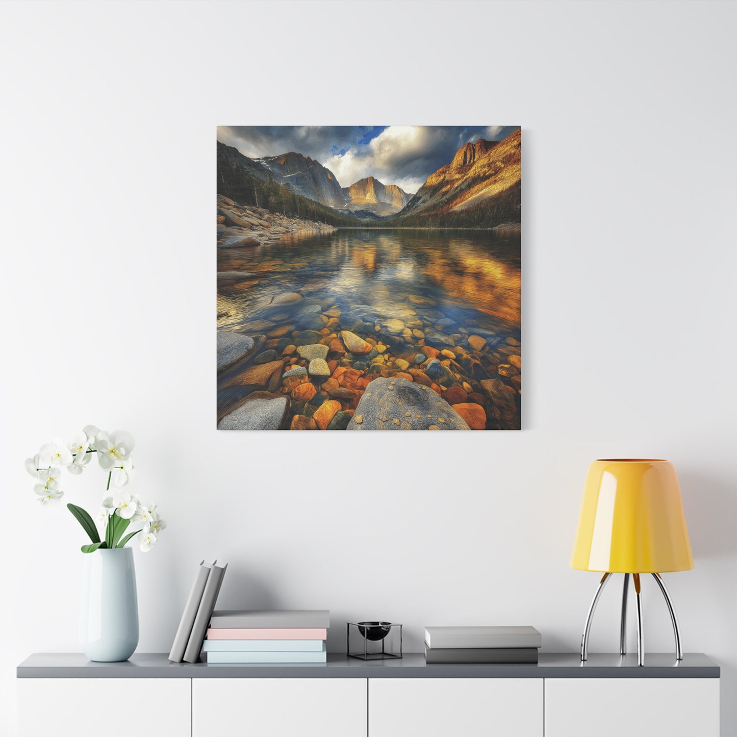Canvas Wall Art - Beautiful Colorado Mountain Lake