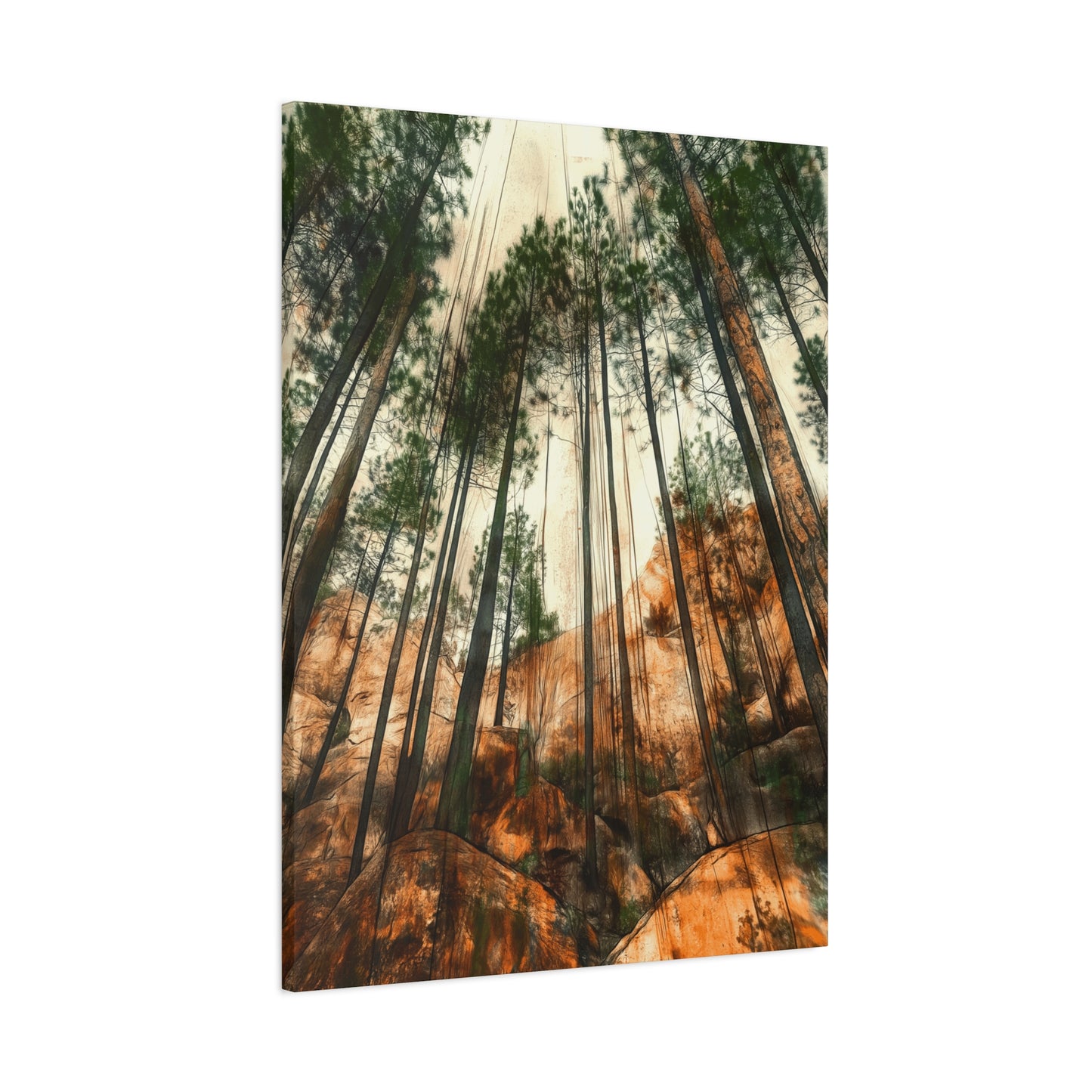 Nature-Inspired Stretched Canvas Art - Forest Serenity