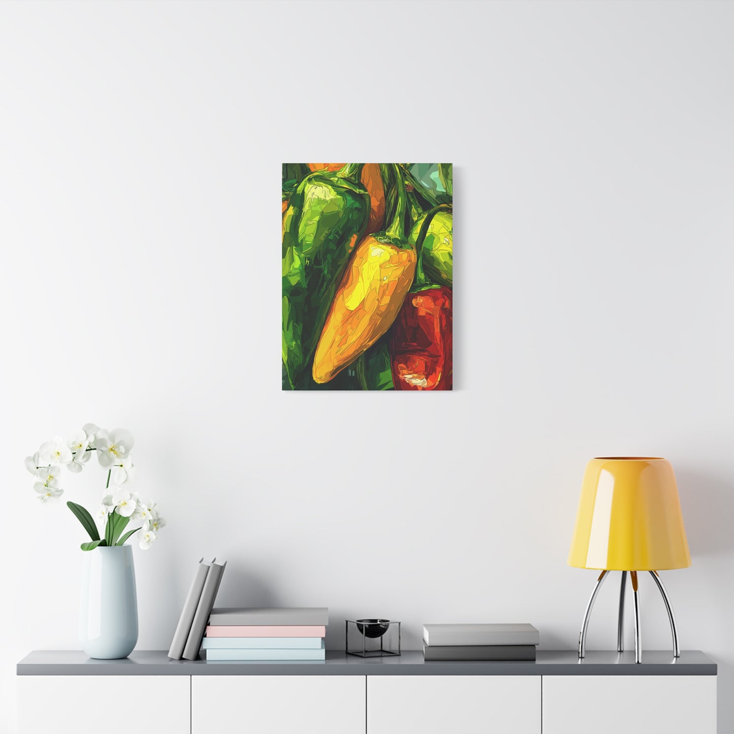 Canvas Print - Colorful Chili Peppers Design
