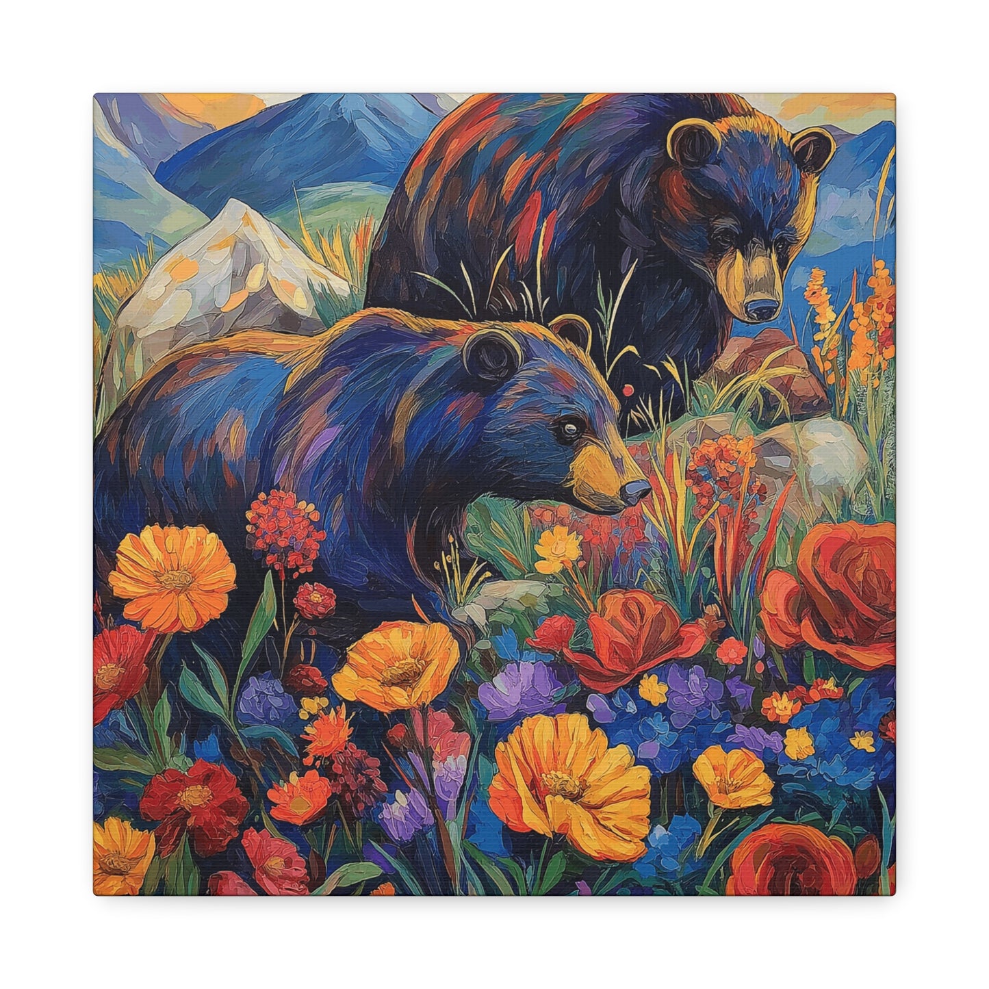 Bear and Flowers, Small Size Option