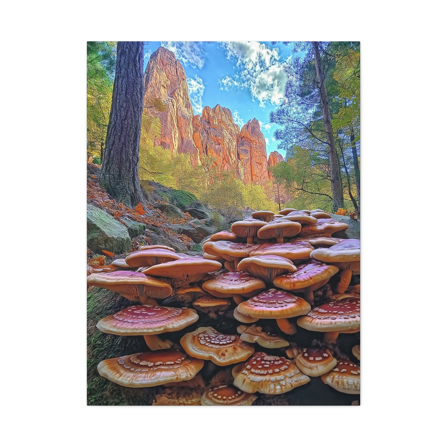 Canvas Print - Forest Mushrooms in the Rockies Two
