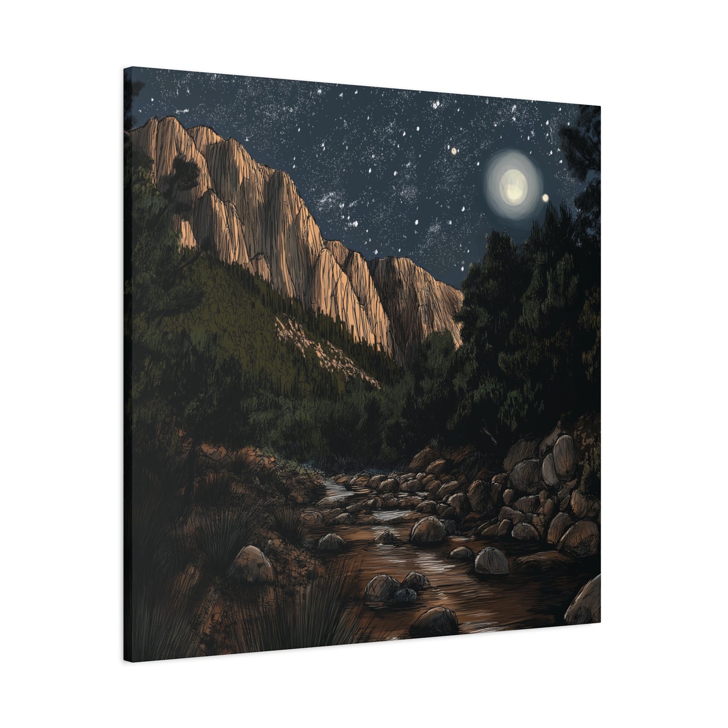 Rockies Creek at Night