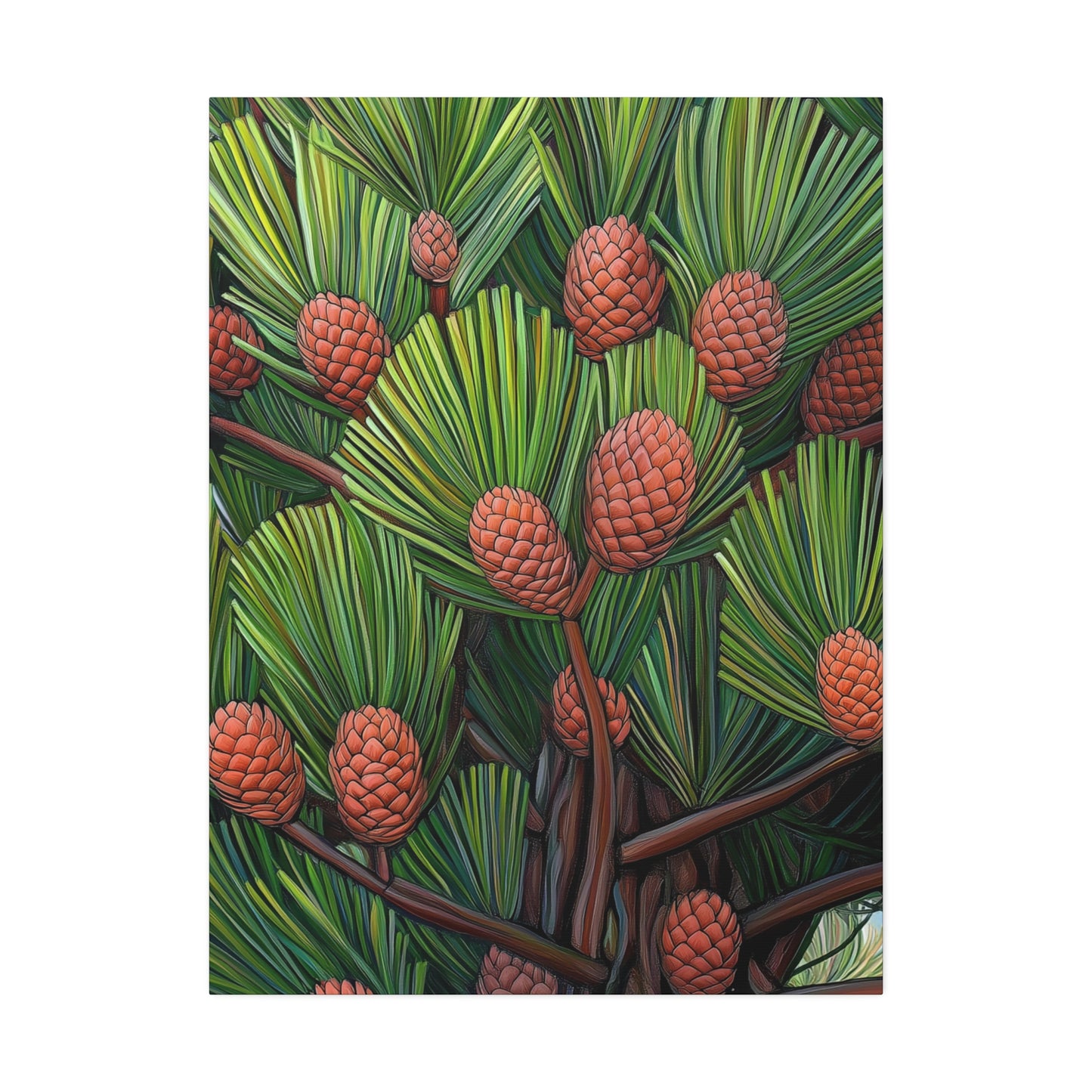 Canvas Wall Art - Pine Cones Growing