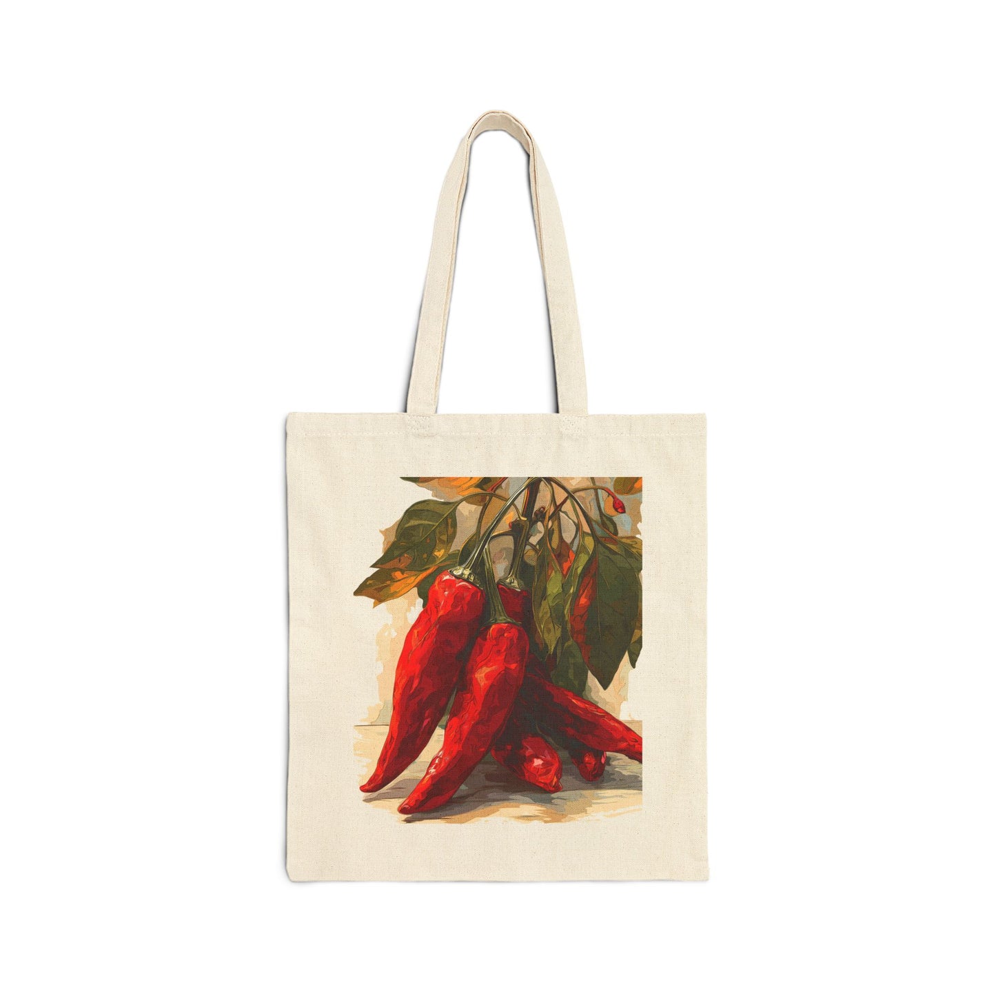 Vibrant Chili Pepper Tote Bag, Eco-Friendly Shopper Bag, Grocery Tote, Gift for Farmers Market Lovers, Cooking Enthusiasts