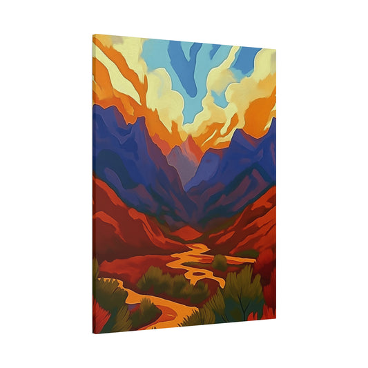 Vibrant Mountain Sunset Landscape-Where are we 2