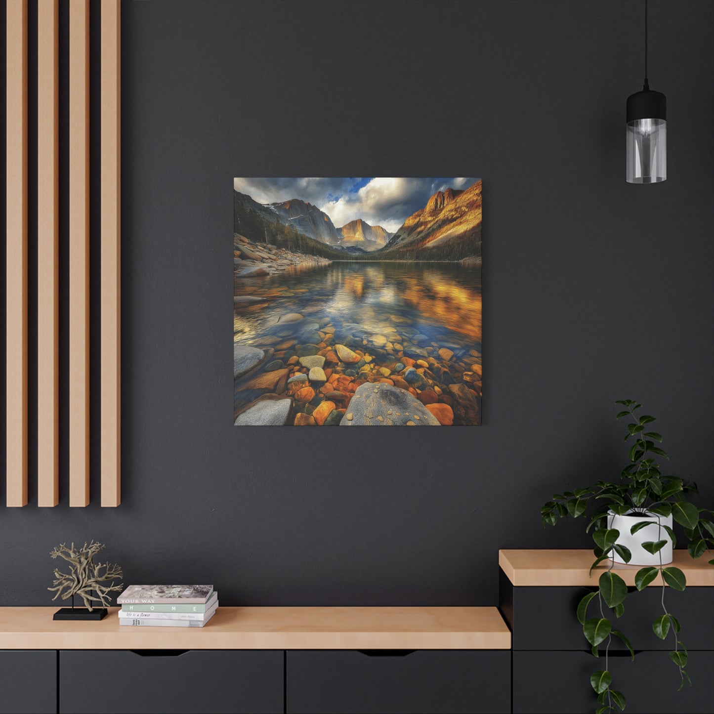 Canvas Wall Art - Beautiful Colorado Mountain Lake