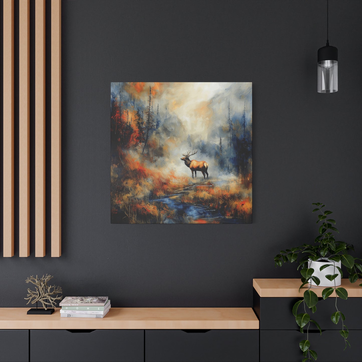 Majestic Elk Canvas Art - Nature Wall Decor for Outdoor Enthusiasts