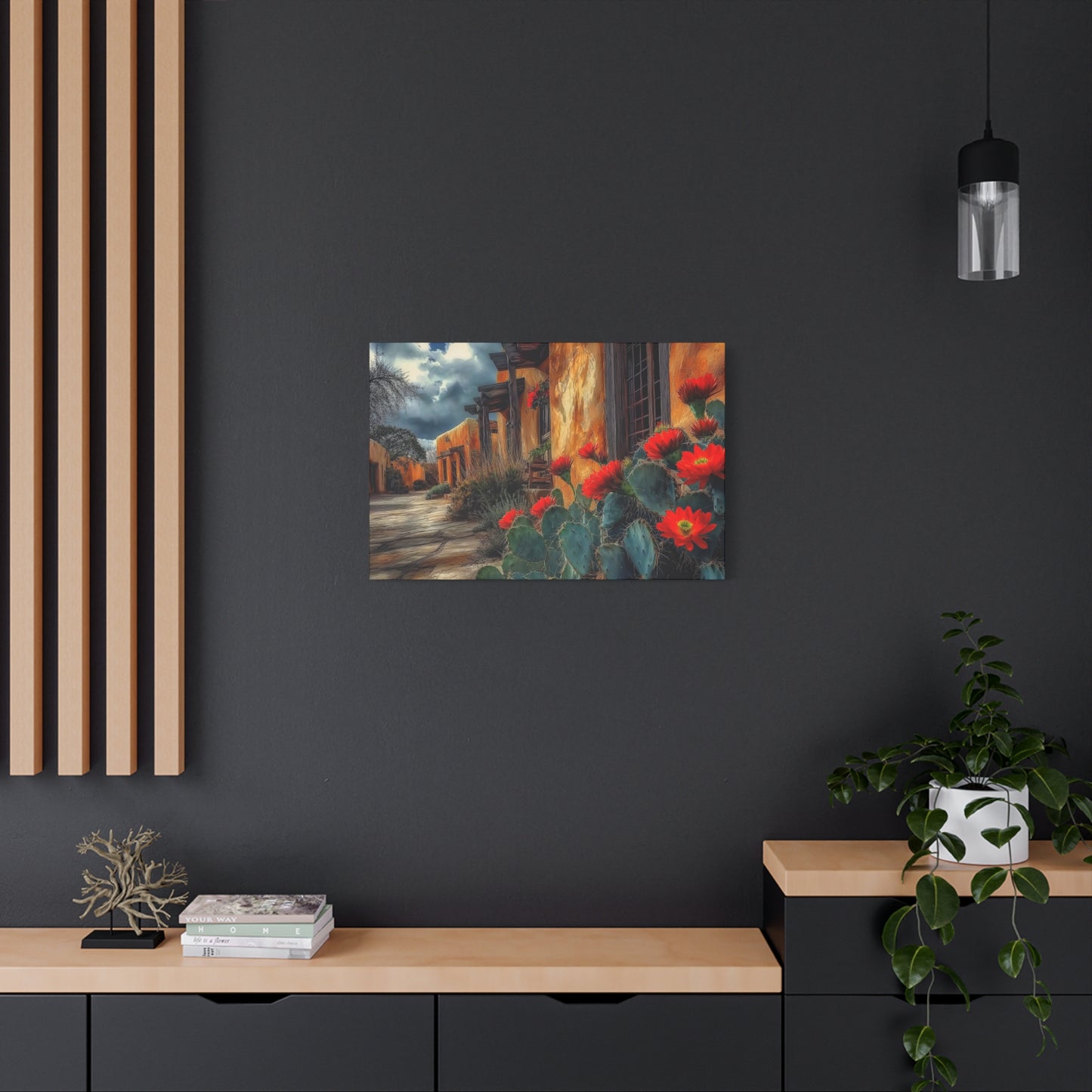 Canvas Wall Art - NM Adobe Red Flowers V1