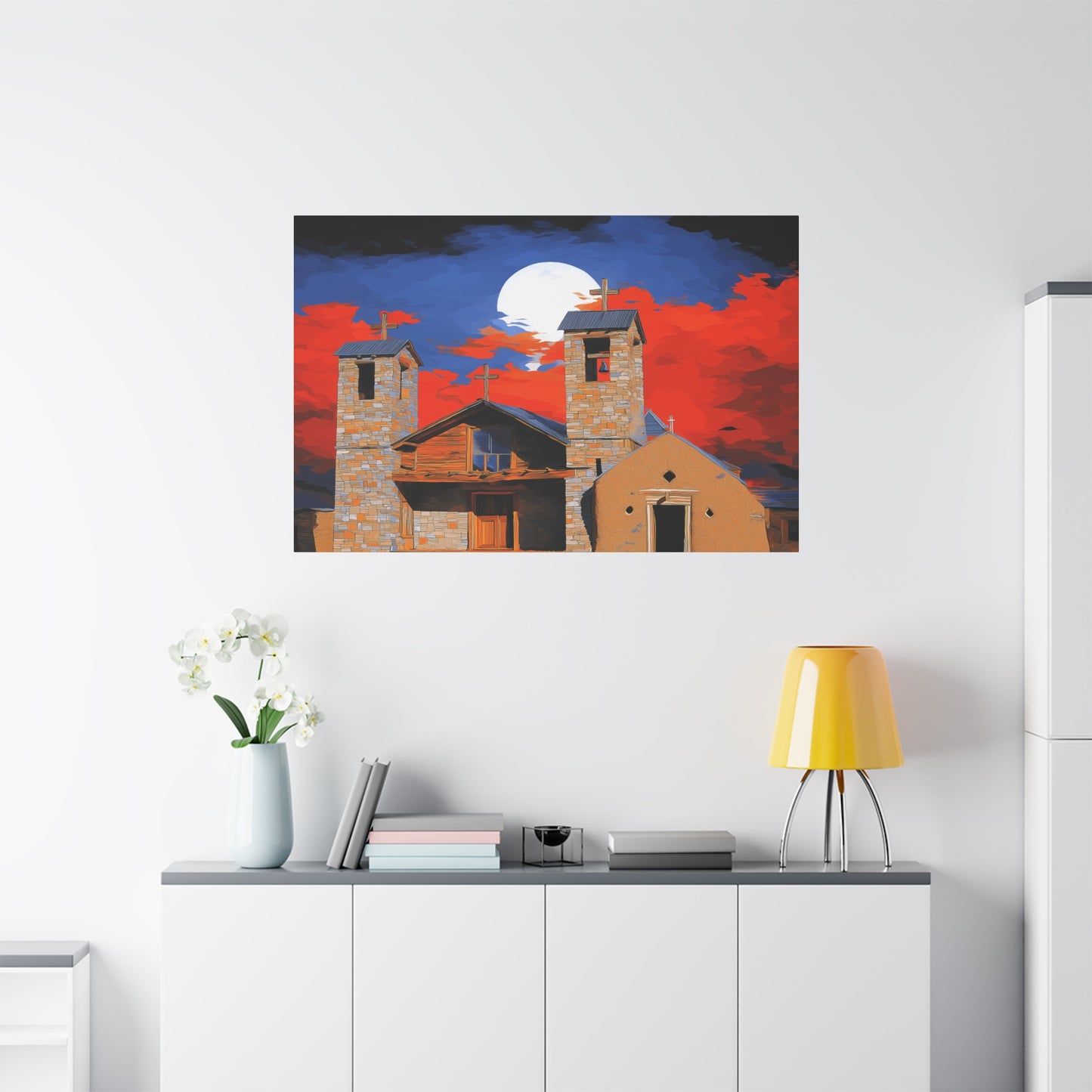 Canvas Print Church of Bold Color 1