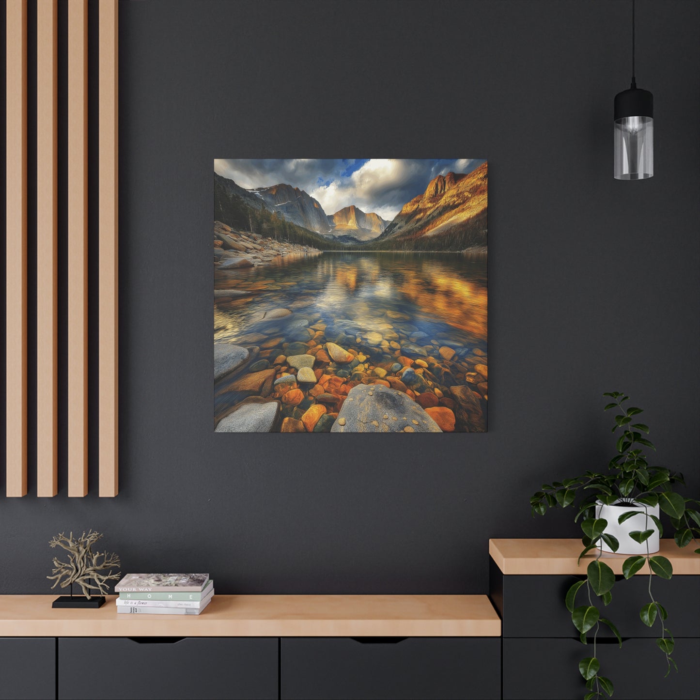 Canvas Wall Art - Beautiful Colorado Mountain Lake