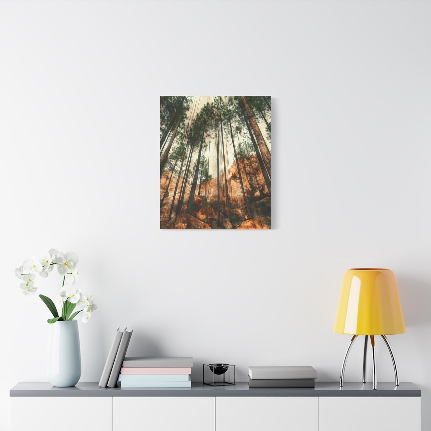 Nature-Inspired Stretched Canvas Art - Forest Serenity