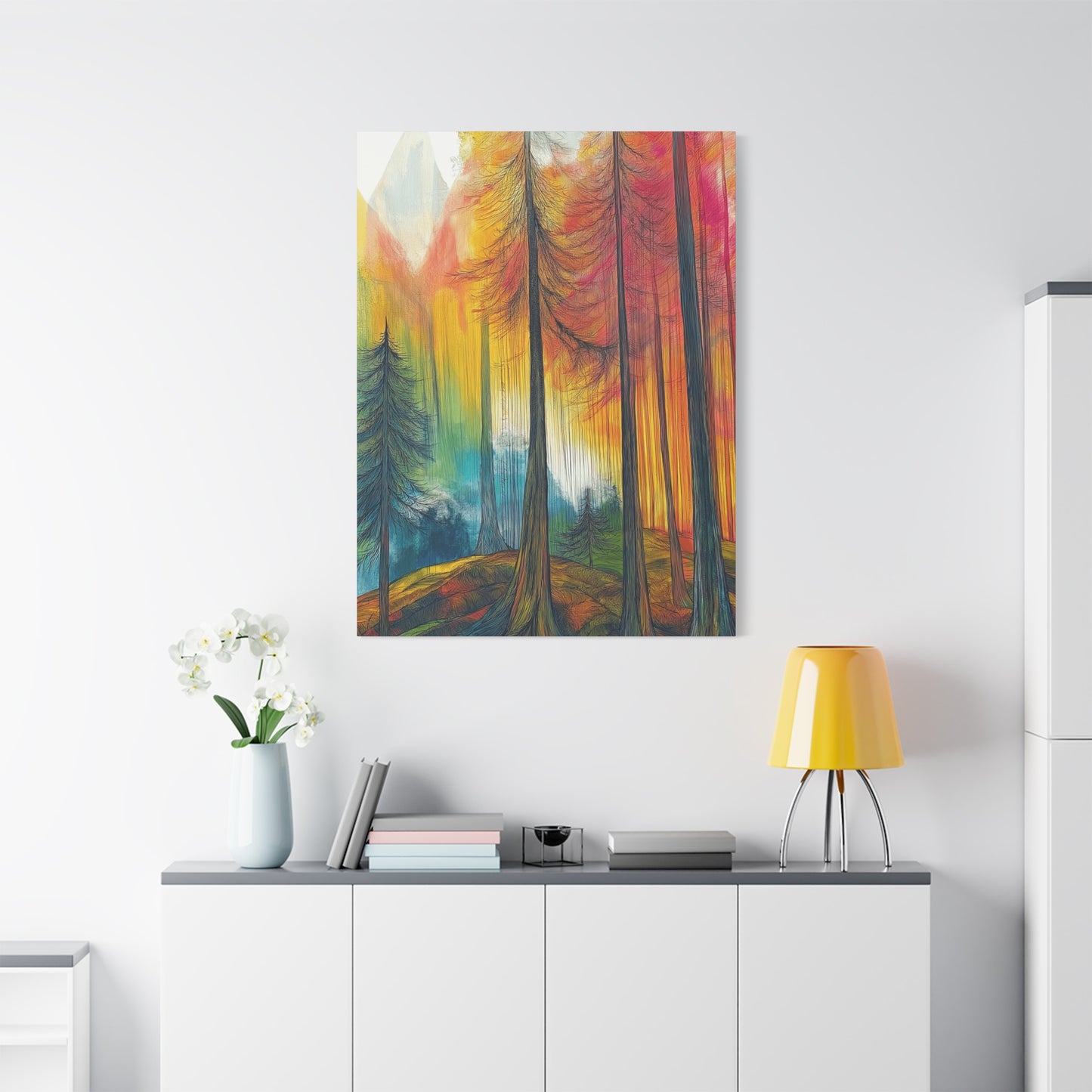 Vibrant Forest Canvas Art Print