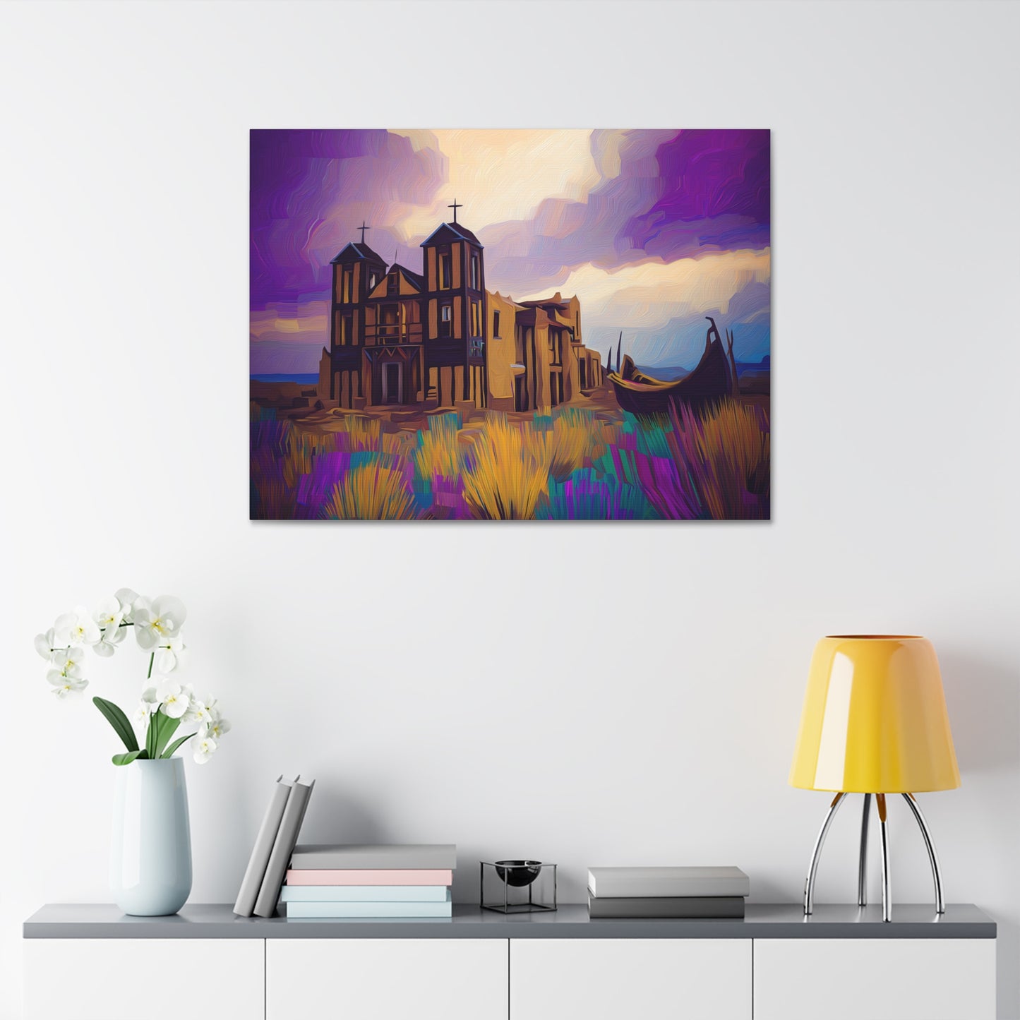 Church in Purple Hue 1.5 inch depth