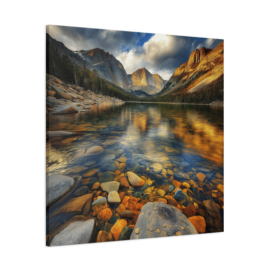 Canvas Wall Art - Beautiful Colorado Mountain Lake