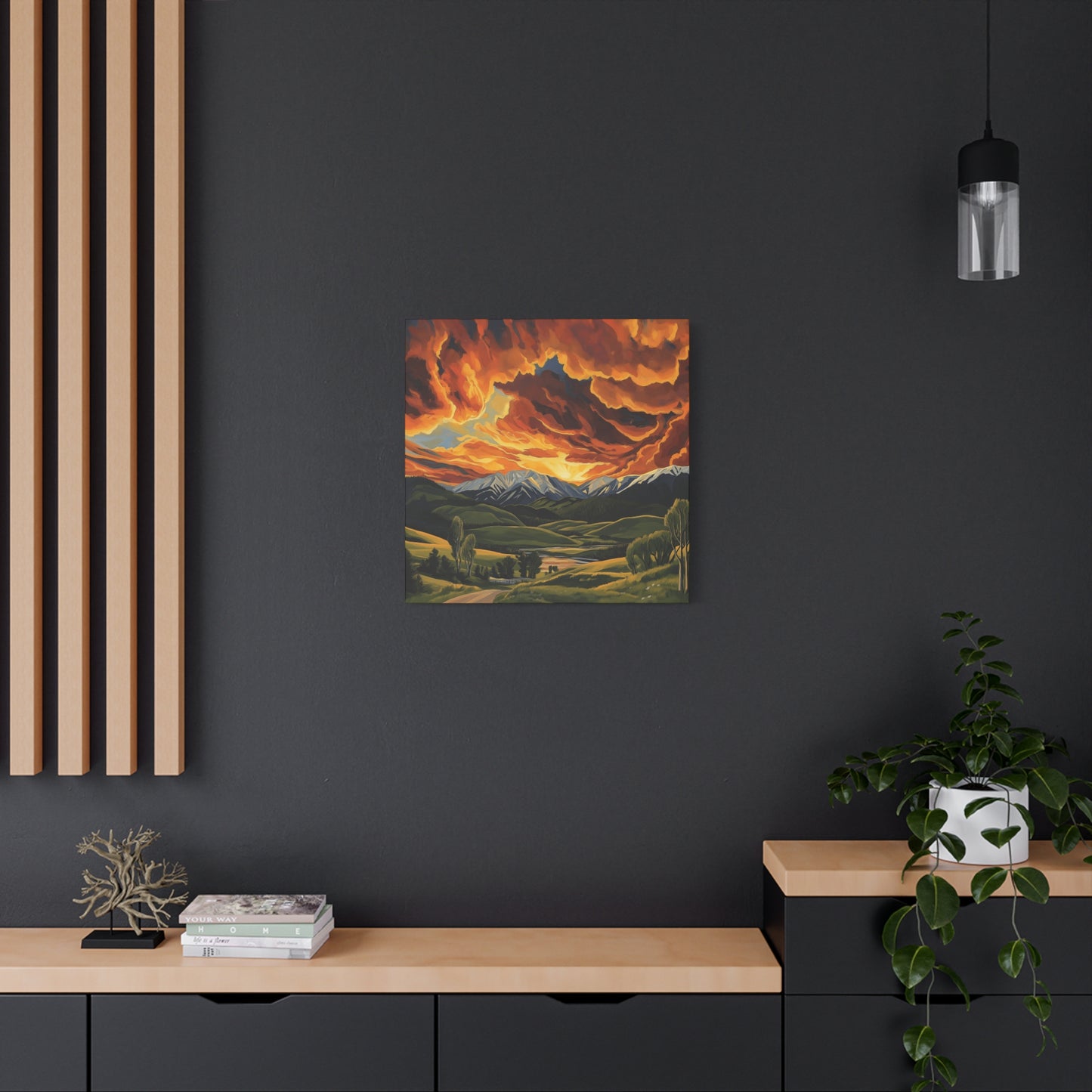 Canvas Print - Colorado Mountains and Farm