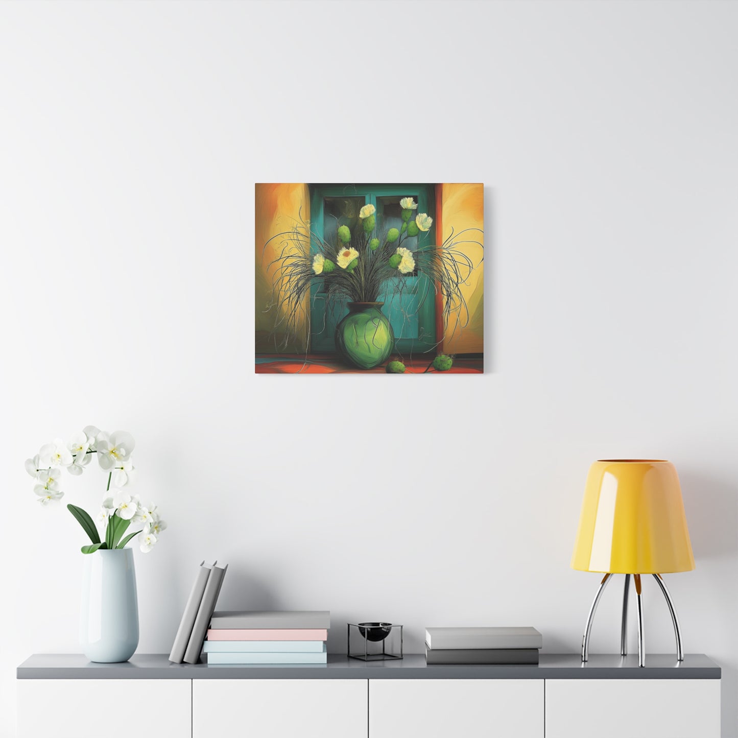 Vibrant Cactus Flower Canvas Print - Stretched Wall Art for Home Decor