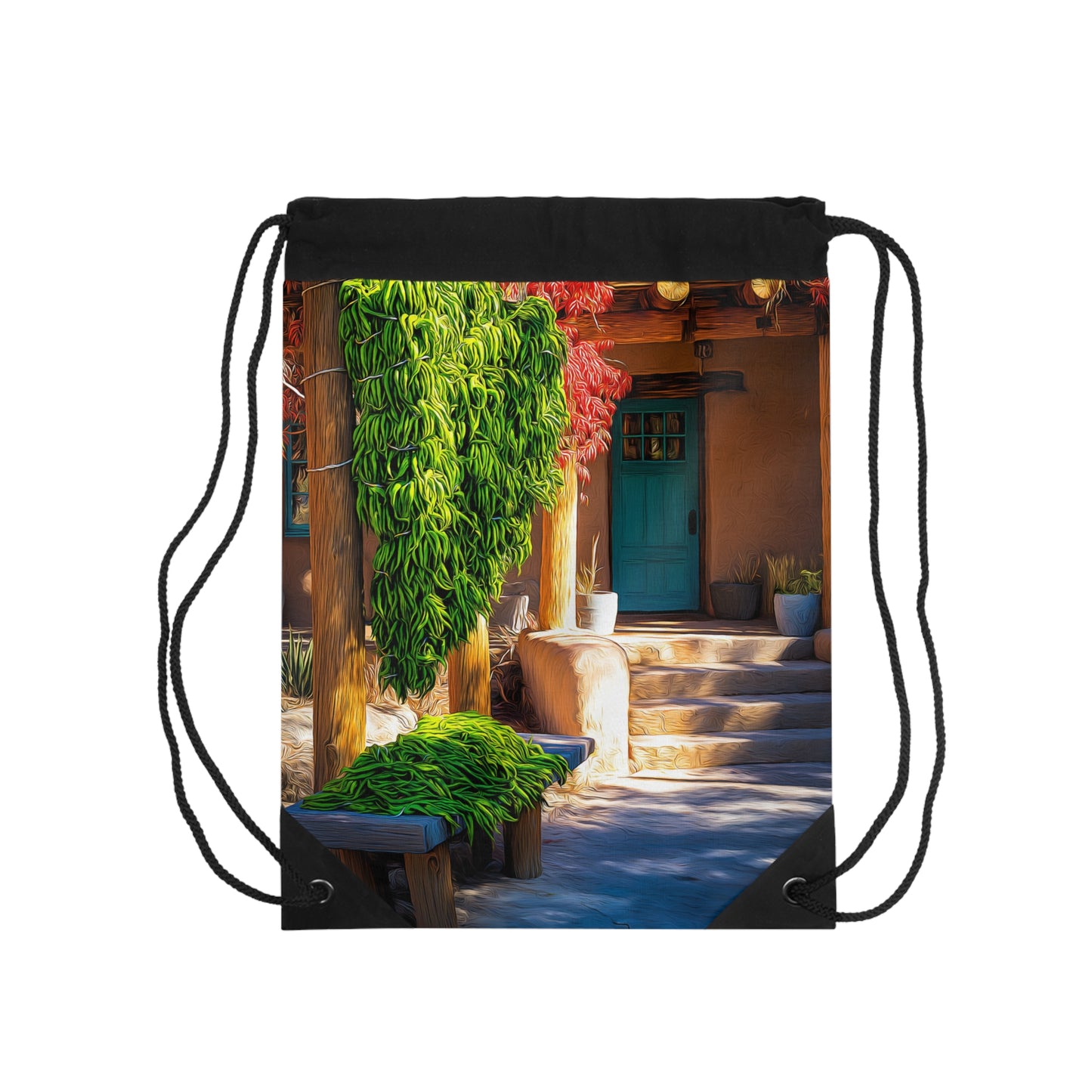 Vibrant Nature Drawstring Bag, Eco-Friendly Tote, Outdoor Adventure Backpack, Travel Gear, Gift for Nature Lovers