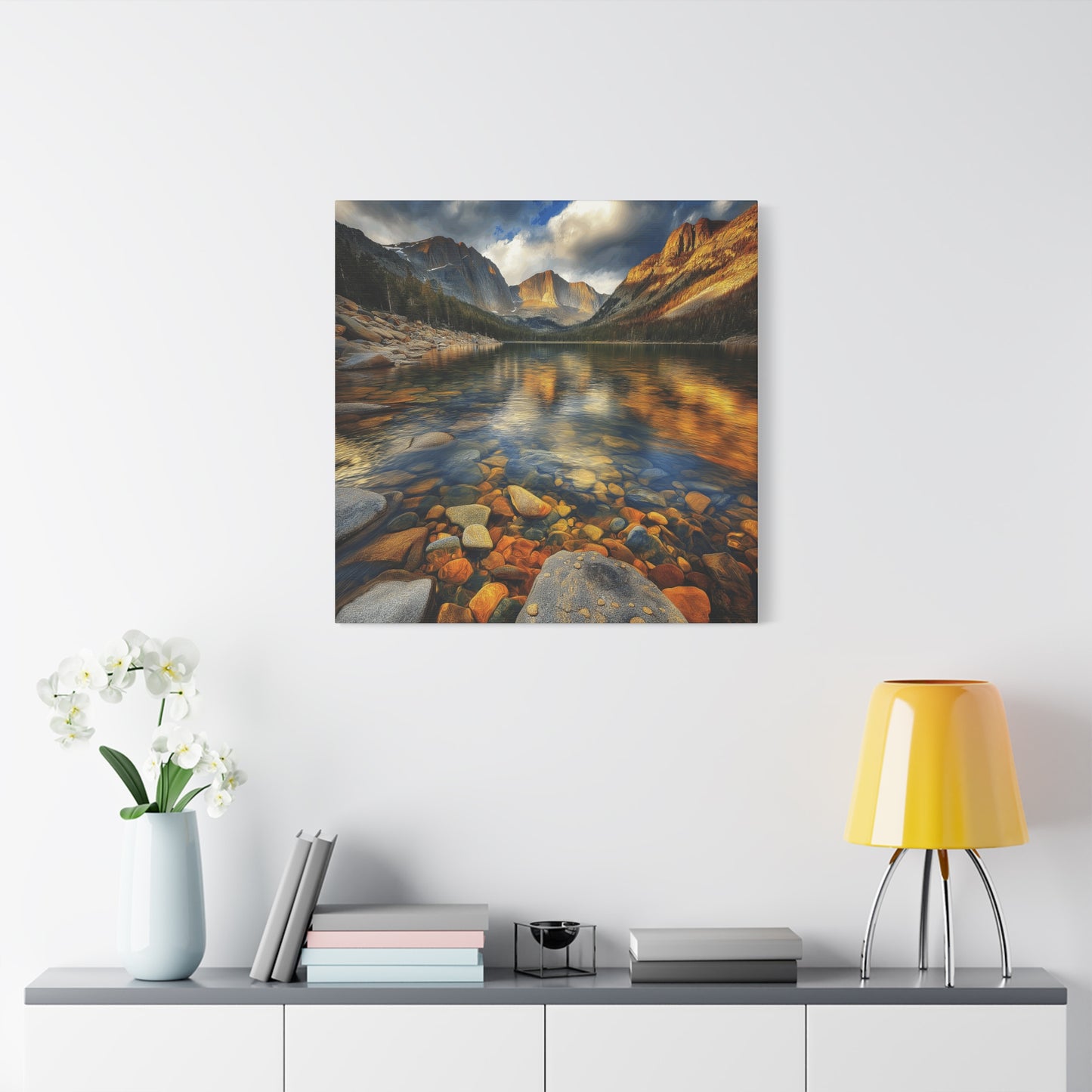 Canvas Wall Art - Beautiful Colorado Mountain Lake