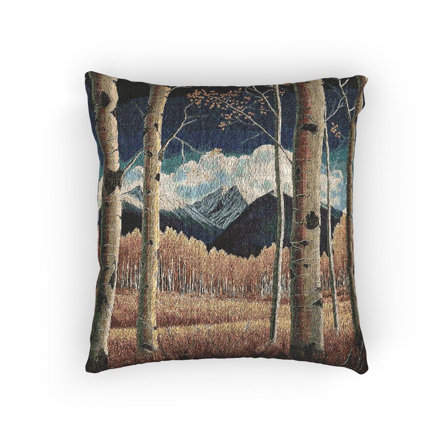 Rustic Woven Pillow - Nature Landscape Design, Cozy Home Décor