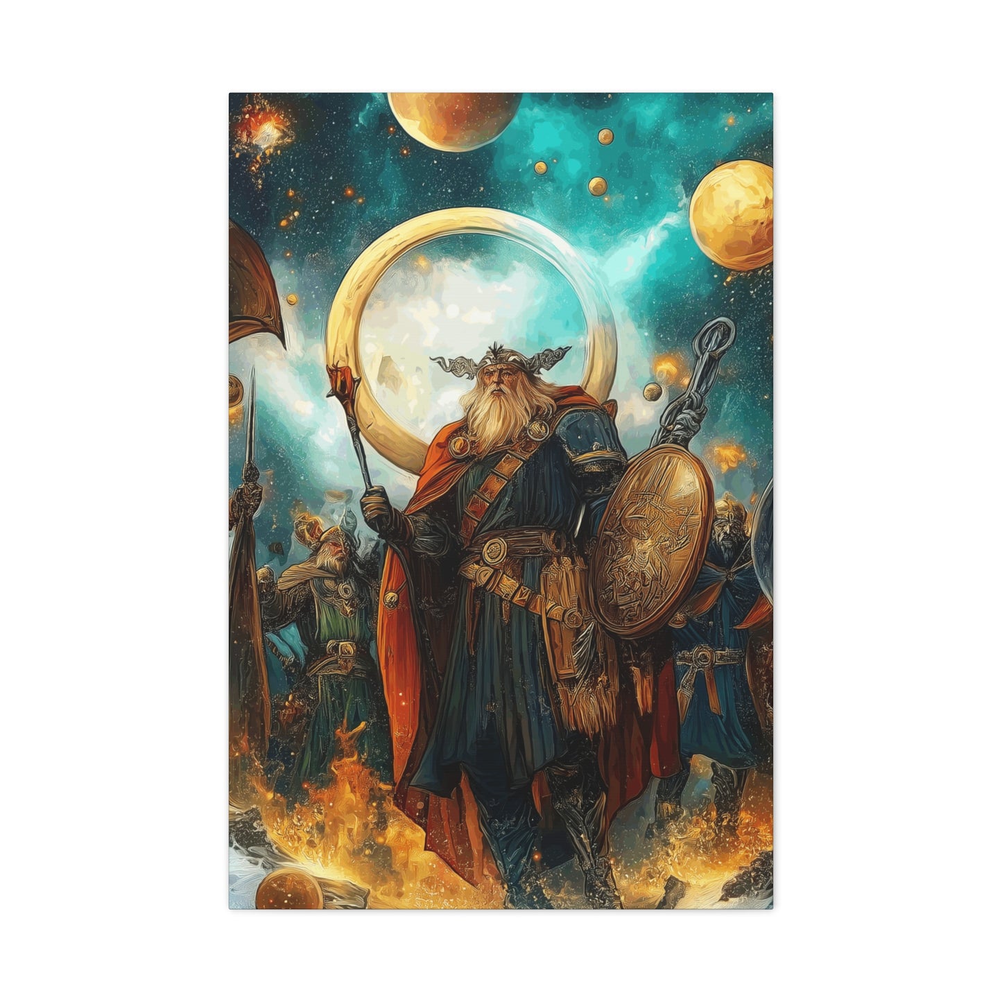 Mythical Warrior Canvas Art - Stretched Wall Decor for Fantasy Lovers
