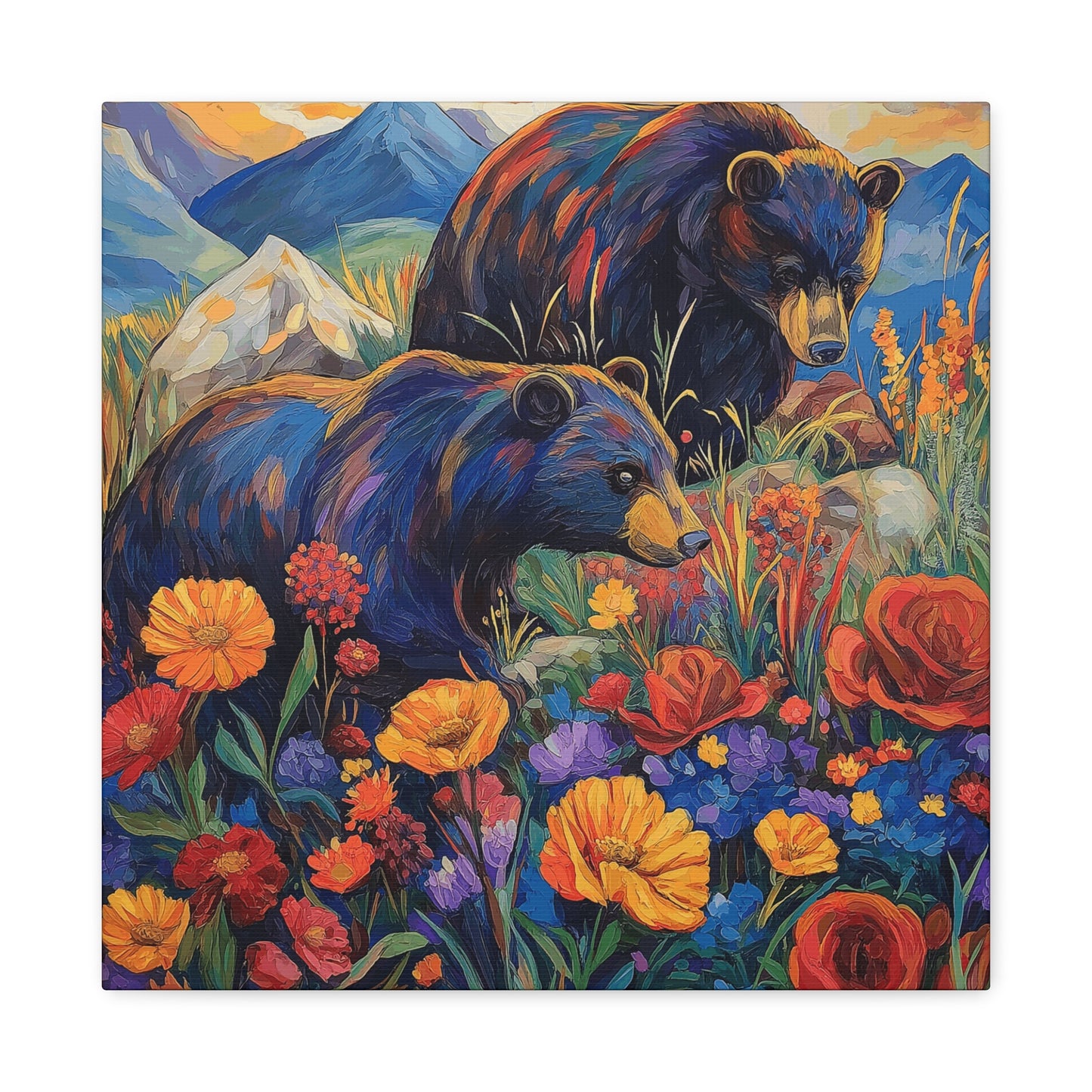 Bear and Flowers, Small Size Option