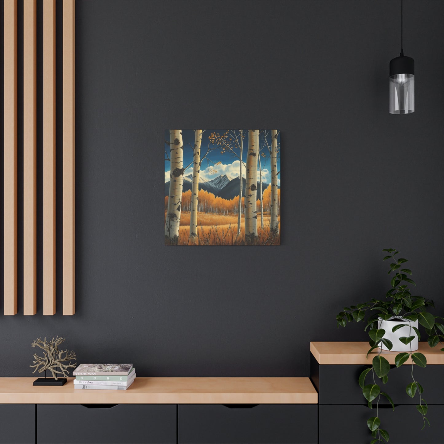 Scenic Landscape Canvas Print - Autumn Birch Forest Wall Art