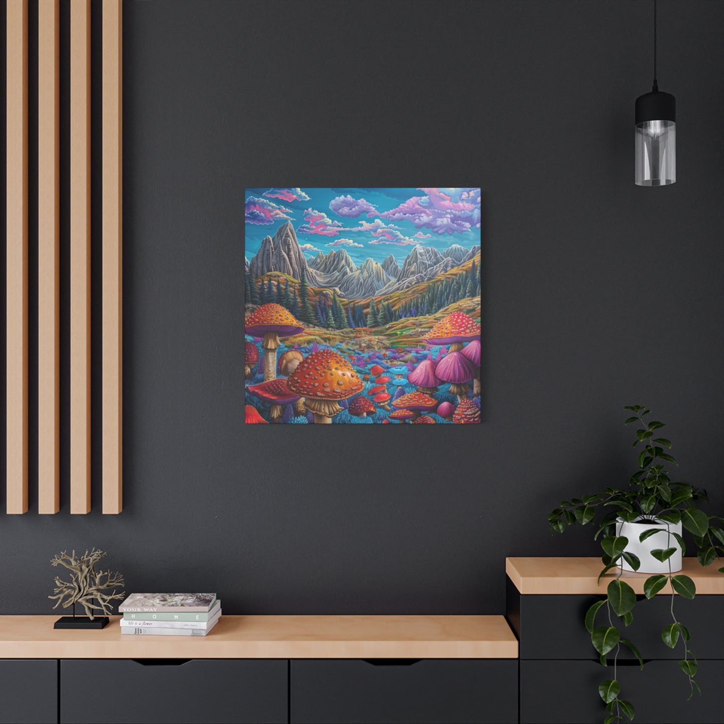 Canvas Print - Rocky Mountain Mushroom Field