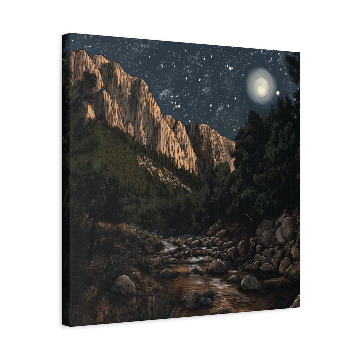 Rockies Creek at Night