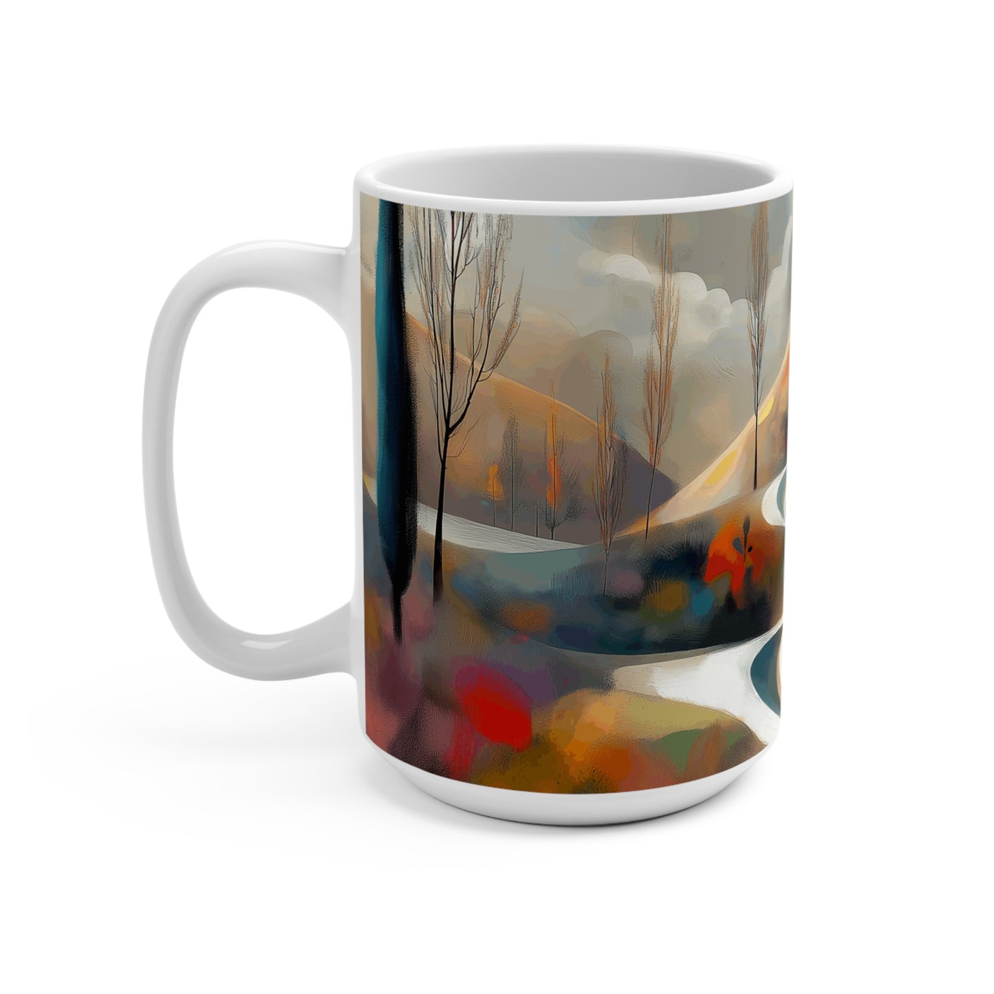 Artistic Landscape 15oz Mug - Perfect Gift for Nature Lovers