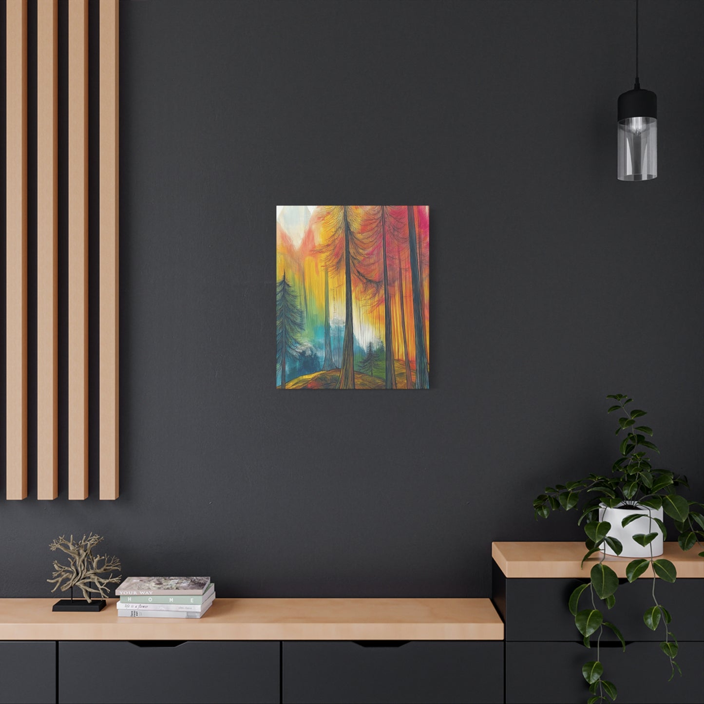 Vibrant Forest Canvas Art Print