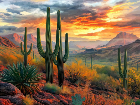 Saguaro Cactus Sunset