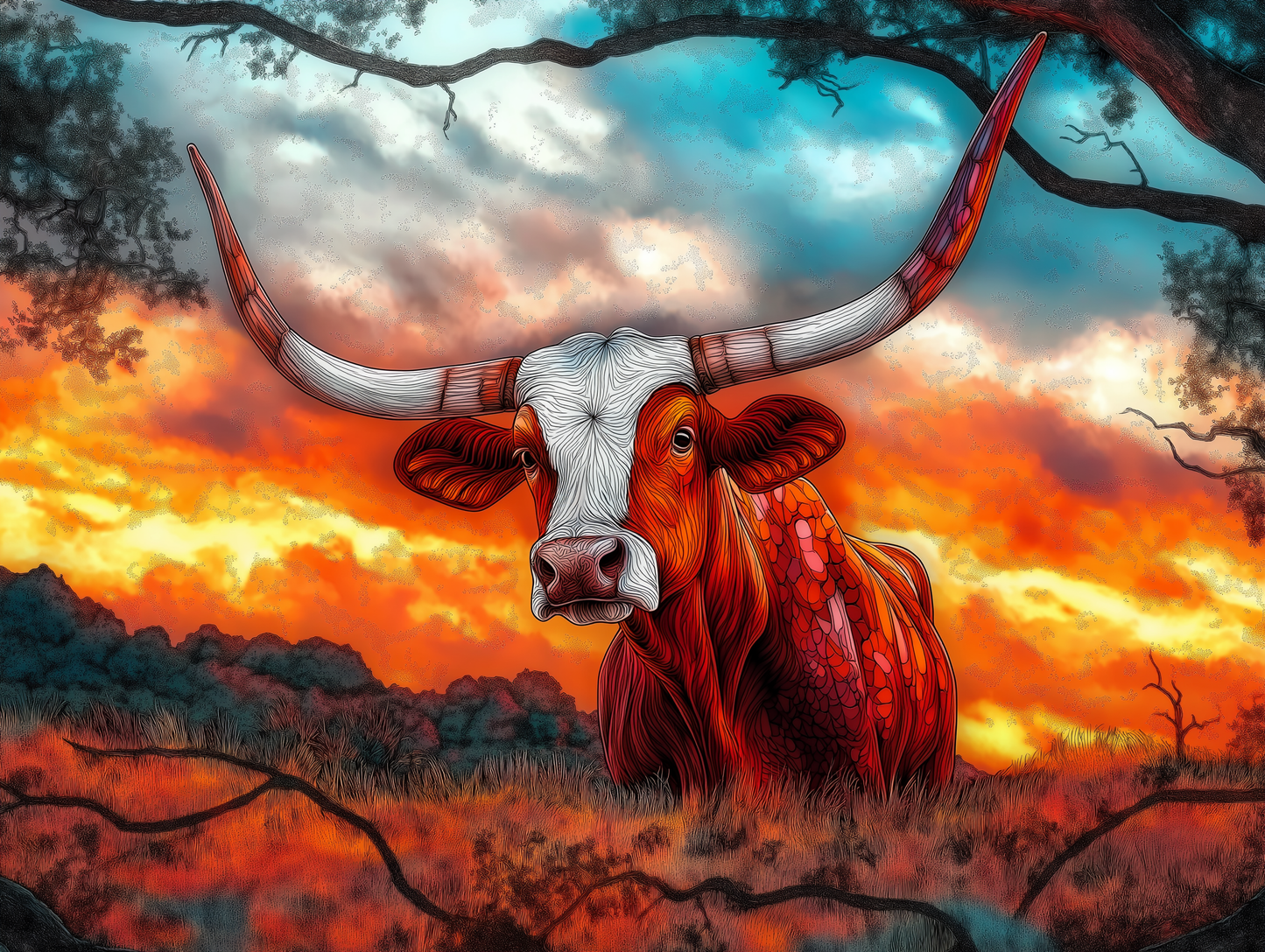 Tx Longhorn Sunset V2