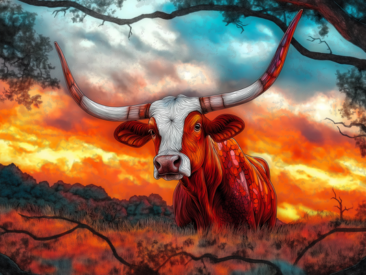 Tx Longhorn Sunset V2